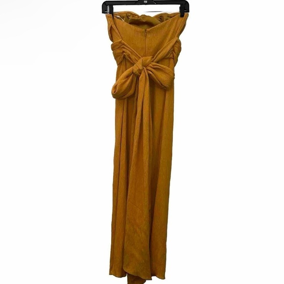 JOHANNA ORTIZ Luna Miel Dress Midi Yellow Sz 6 Strapless Convertible Wrap NWT - Picture 10 of 15